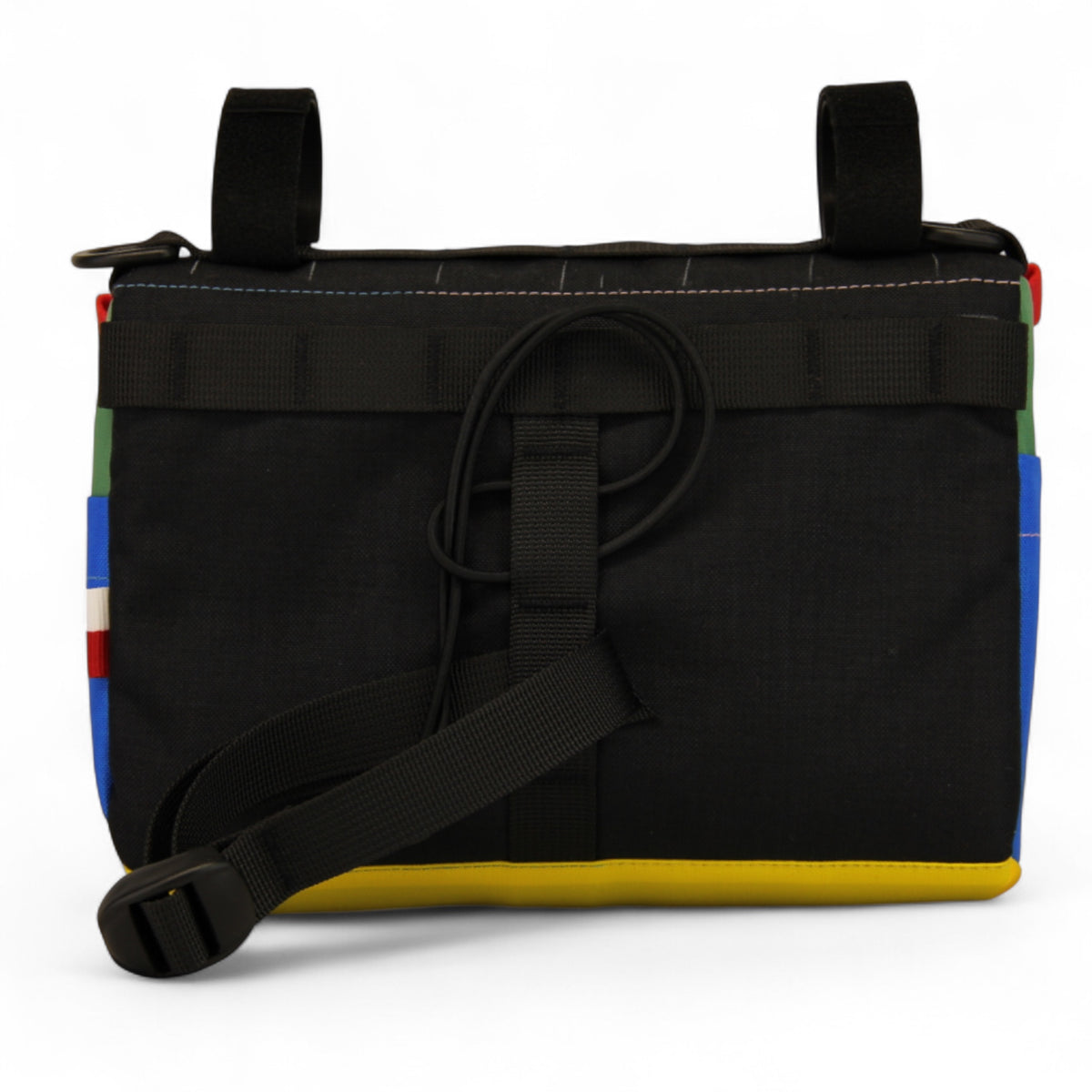 Torba na kierownicę STICAL - widok od strony mostka, tył czarny, Cordura, X-Pac