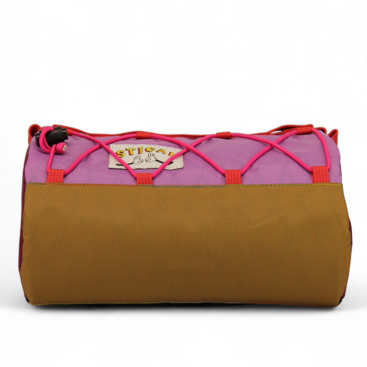 Detal materiału X-Pac – torba na kierownicę STICAL, spód, coyotte brown
